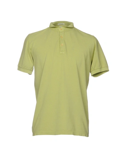 Shop Authentic Original Vintage Style Polo Shirts In Acid Green