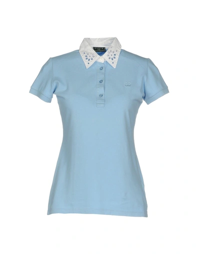 Shop Fred Perry Polo Shirt In Sky Blue