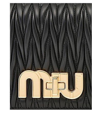Shop Miu Miu Quilted Nappa-leather Shoulder Bag In Nero 1