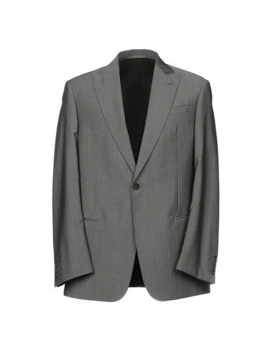 Shop Armani Collezioni Blazer In Grey