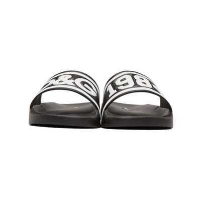 Shop Dolce & Gabbana Dolce And Gabbana Black Logo Slides In 8t947 Black