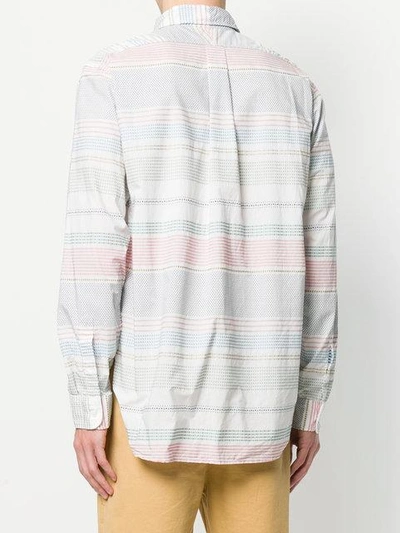 Shop Engineered Garments Dobby Stripe Shirt In Multicolour