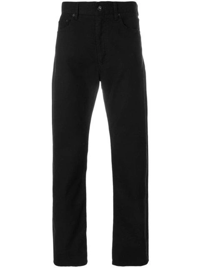 Shop Engineered Garments Straight Leg Trousers In Black
