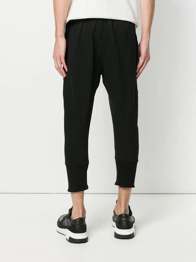 Shop Niløs Embellished Waistband Cropped Track Pants In Black