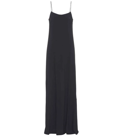 Shop The Row Ebbins Sleeveless Crêpe Gown In Black