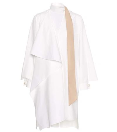 Shop Fendi Cotton Dress In White