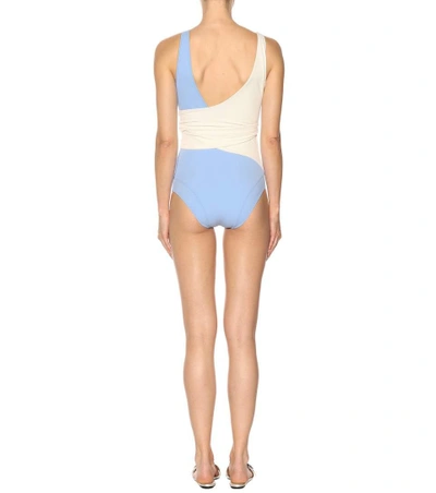 Shop Lisa Marie Fernandez Dree Louise One-piece Swimsuit In Blue