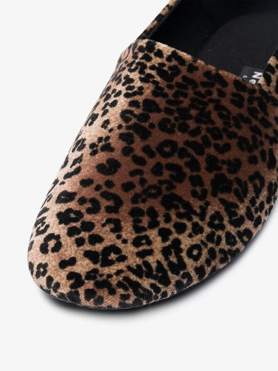 Shop Newbark Leopard Print Jacks Velvet Loafers In Brown