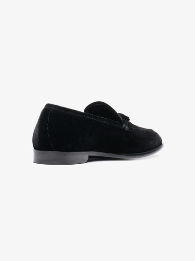Shop Jimmy Choo Black Marti Velvet Loafers