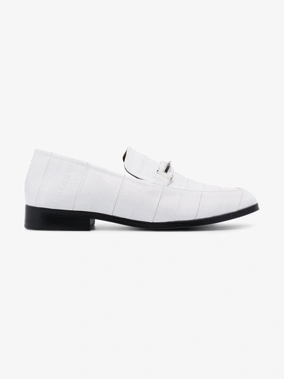 Shop Newbark White Melanie Leather Loafers