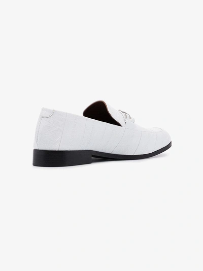 Shop Newbark White Melanie Leather Loafers