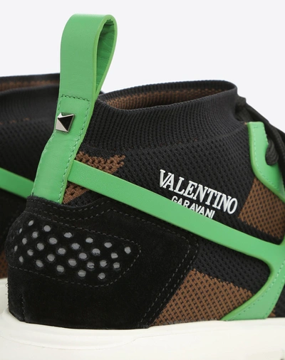 Shop Valentino Sound High Sneaker In Green