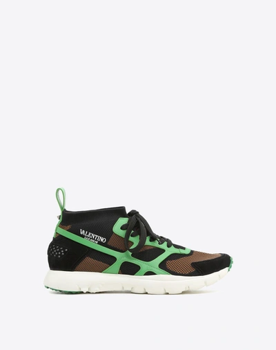 Shop Valentino Sound High Sneaker In Green
