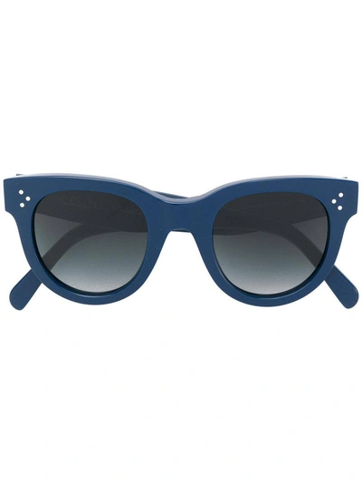 Shop Celine Eyewear Oversized Cat-eye Sunglasses - Blue
