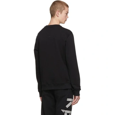 Shop Kenzo Black Paris Logo Sweatshirt In 99.black