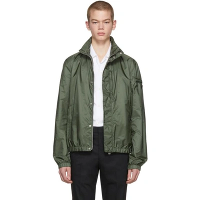 Shop Prada Green Nylon Chest Pocket Jacket In F0092-salvi