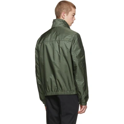 Shop Prada Green Nylon Chest Pocket Jacket In F0092-salvi