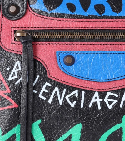 Shop Balenciaga Classic City Graffiti Leather Tote In Eoir
