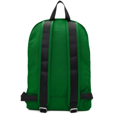 Shop Kenzo Green Tiger Logo Backpack In 57 Grass Gr