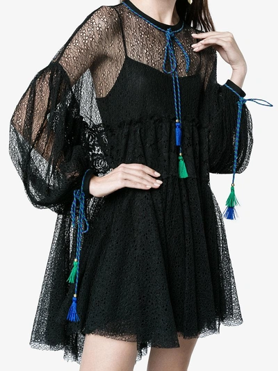 Shop Philosophy Di Lorenzo Serafini Lace Mini Dress In Black