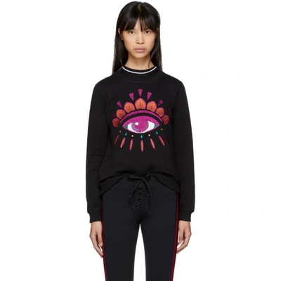 Shop Kenzo Black Limited Edition Holiday Eye Sweatshirt