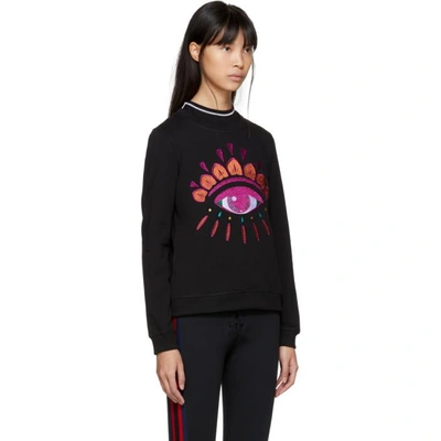 Shop Kenzo Black Limited Edition Holiday Eye Sweatshirt