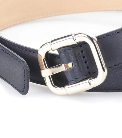 Shop Apc Mérima Leather Belt In Blue