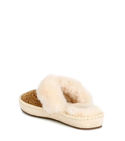 Shop Ugg Aira Sunshine Suede Slippers In Brown