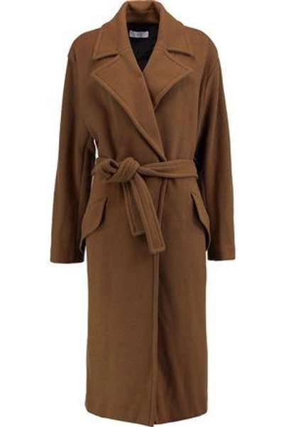 Shop Iro Woman Nolane Wool-blend Coat Light Brown