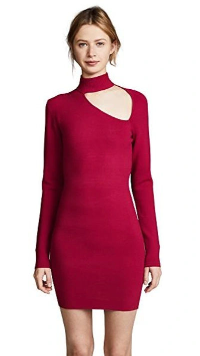 Shop Dion Lee Spiral Sleeve Mini Dress In Cherry