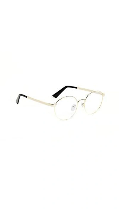 Shop The Book Club Bothering Sights Strain Free Glasses In Gold/clear