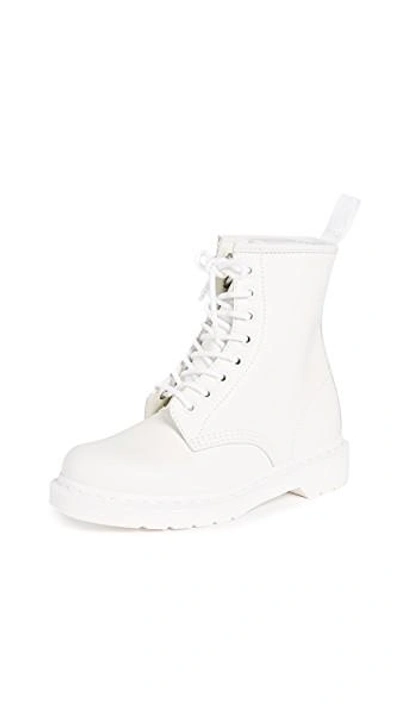 Shop Dr. Martens' 1460 Mono 8 Eye Boots In White