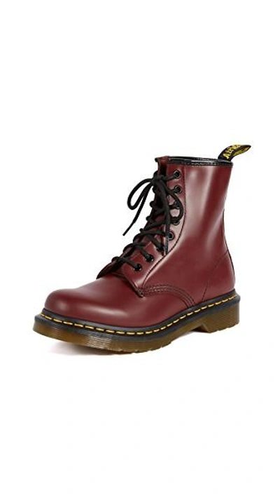 Shop Dr. Martens' 1460 8 Eye Boots In Cherry Red