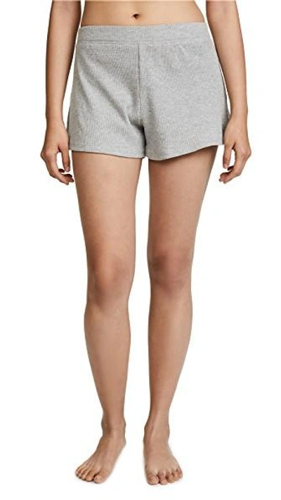 Shop Skin Ingo Pj Shorts In Heather Grey