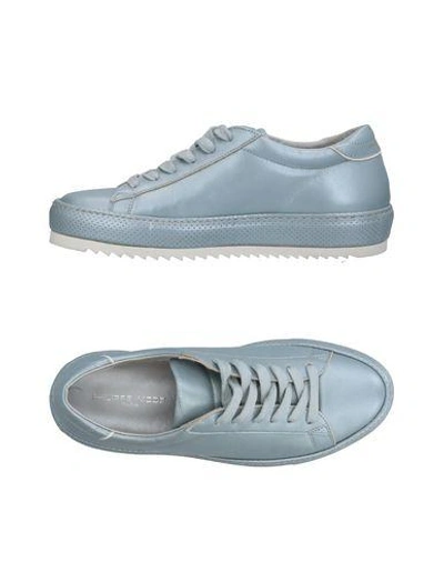 Shop Philippe Model Woman Sneakers Sky Blue Size 7 Leather