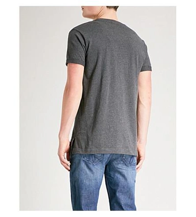 Shop Calvin Klein Bolan True Icon Logo-detail Cotton-jersey T-shirt In Grey Marl