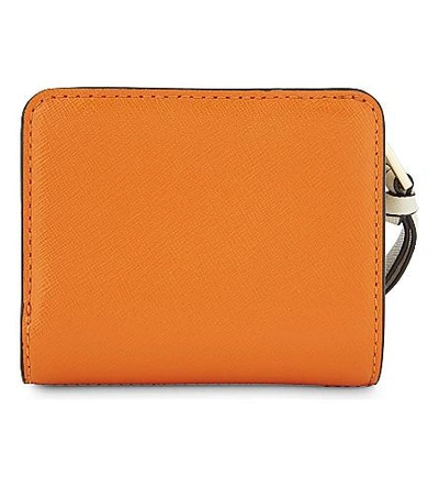 Marc Jacobs Snapshot Mini Compact French Wallet In Black/chianti