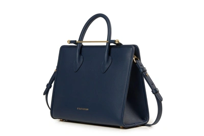 Shop Strathberry Of Scotland The Strathberry Midi Tote In Navy
