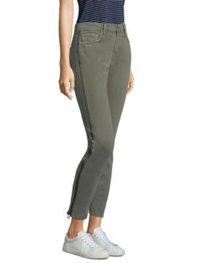 Shop Sandrine Rose Cotton Skinny Jeans In Army Green