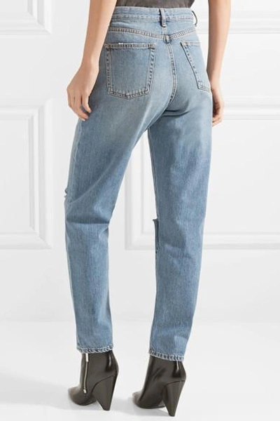 Shop Saint Laurent Distressed Boyfriend Jeans