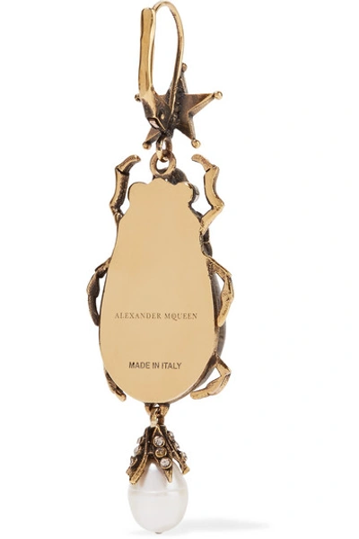 Shop Alexander Mcqueen Gold-tone Multi-stone Earrings