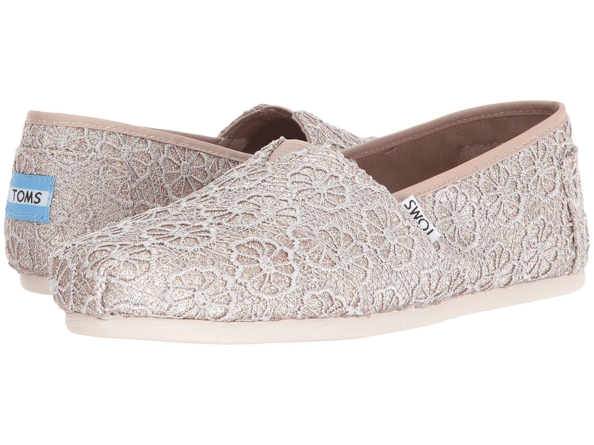 rose gold glitter toms