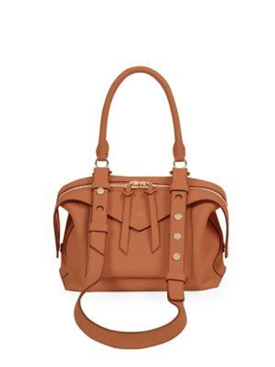 Shop Givenchy Archimede Leather Shoulder Bag In Cognac