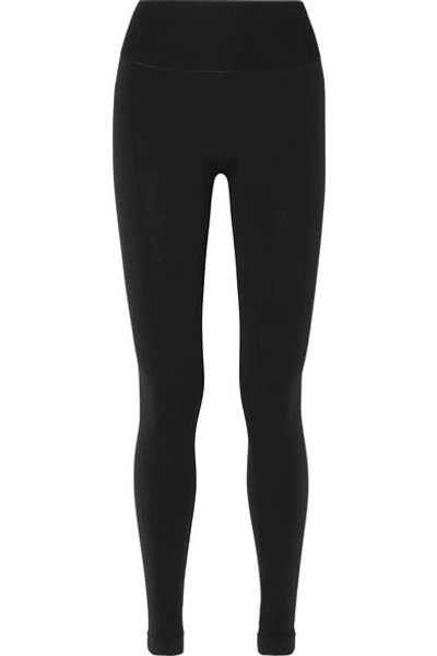 Shop Wolford Perfect Fit Stretch-jersey Leggings In Black