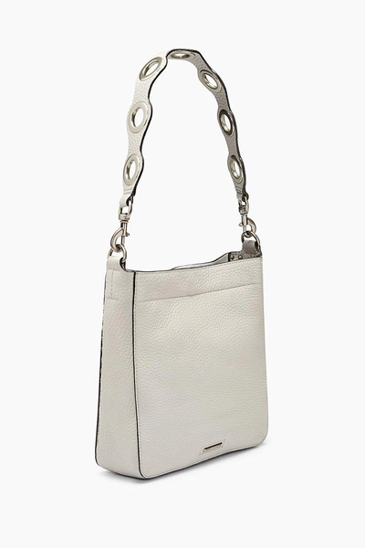 Shop Rebecca Minkoff Putty White Small Darren Feed Bag With Studs |