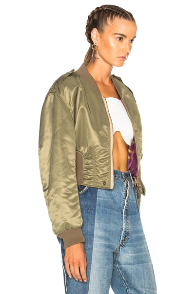 Shop Tre By Natalie Ratabesi Stadium Bomber Jacket In Green