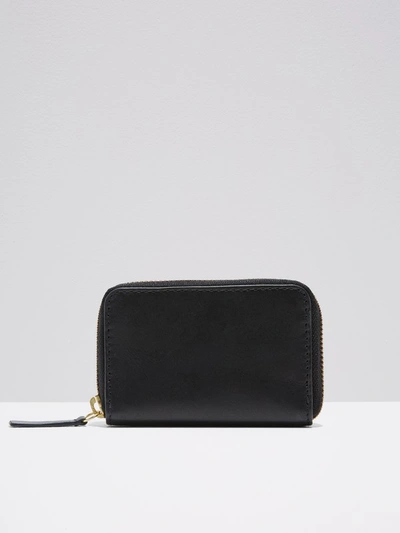 Shop Frank + Oak The Villa Mini Leather Zip Wallet In Black 