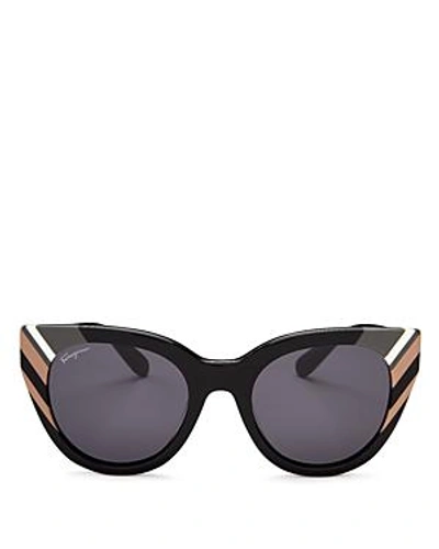 Shop Ferragamo Cat Eye Sunglasses, 50mm In Tortoise/gray