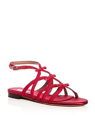 Shop Tabitha Simmons Women's Minna Bow Sandals In Red