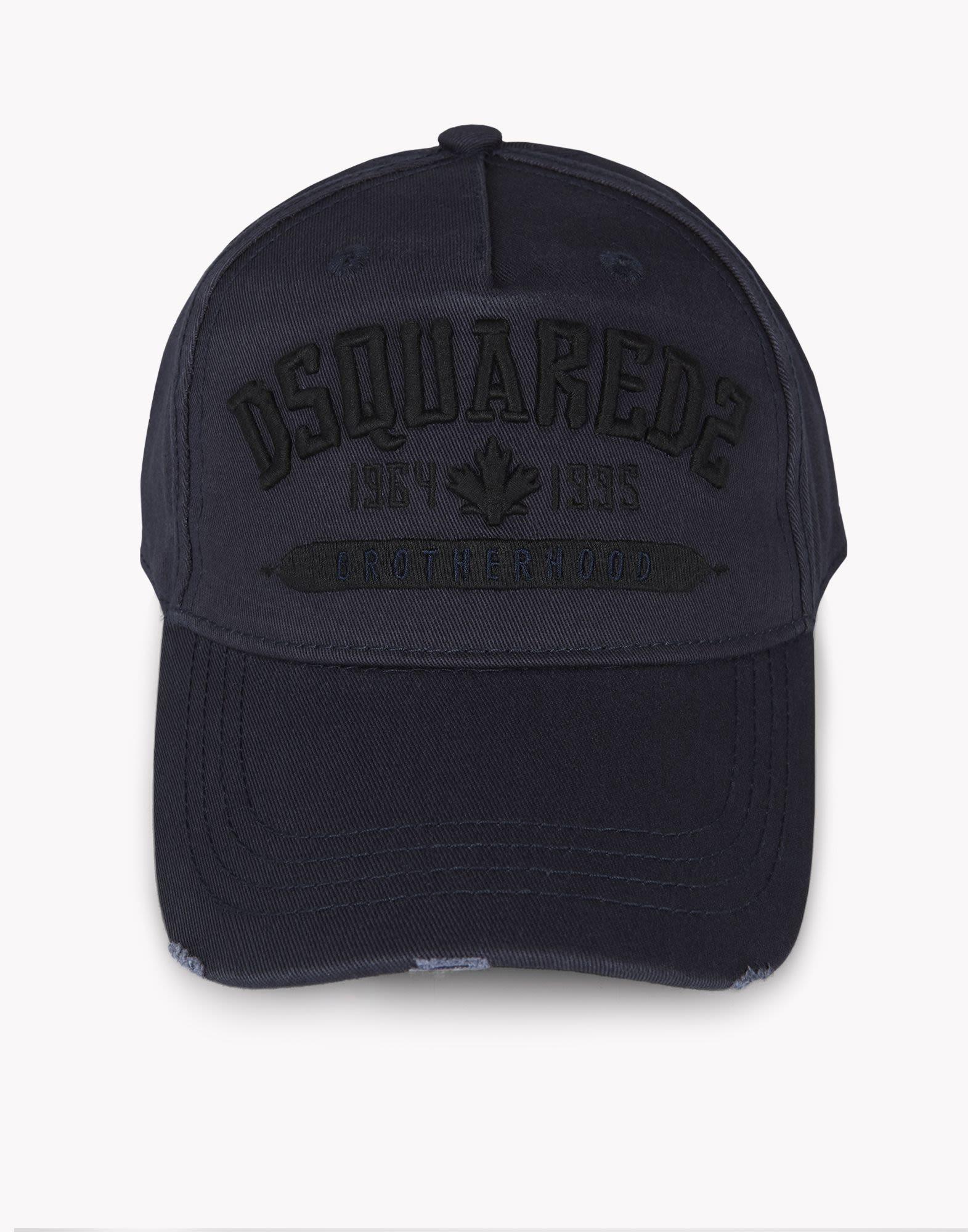 dsquared brotherhood cap black and red